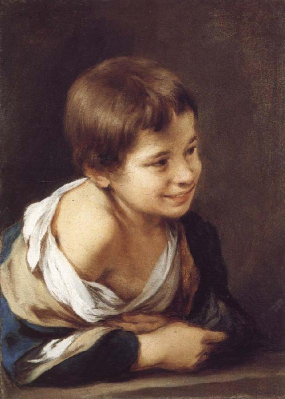 Bartolome Esteban Murillo A Peasant Boy Leaning on a sill oil painting image